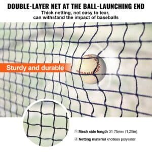VEVOR Baseball Batting Cage, Softball and Baseball Batting Cage Net and Frame, 22x12x8ft Practice Portable Cage Net with Carry Bag, Heavy Duty Enclosed Pitching Cage, for Backyard Batting Hitting Training 670CM 3 VEVOR Baseball Batting Cage, Softball and Baseball Batting Cage Net and Frame, 22x12x8ft Practice Portable Cage Net with Carry Bag, Heavy Duty Enclosed Pitching Cage, for Backyard Batting Hitting Training 670CM | Fitness Equipment Store