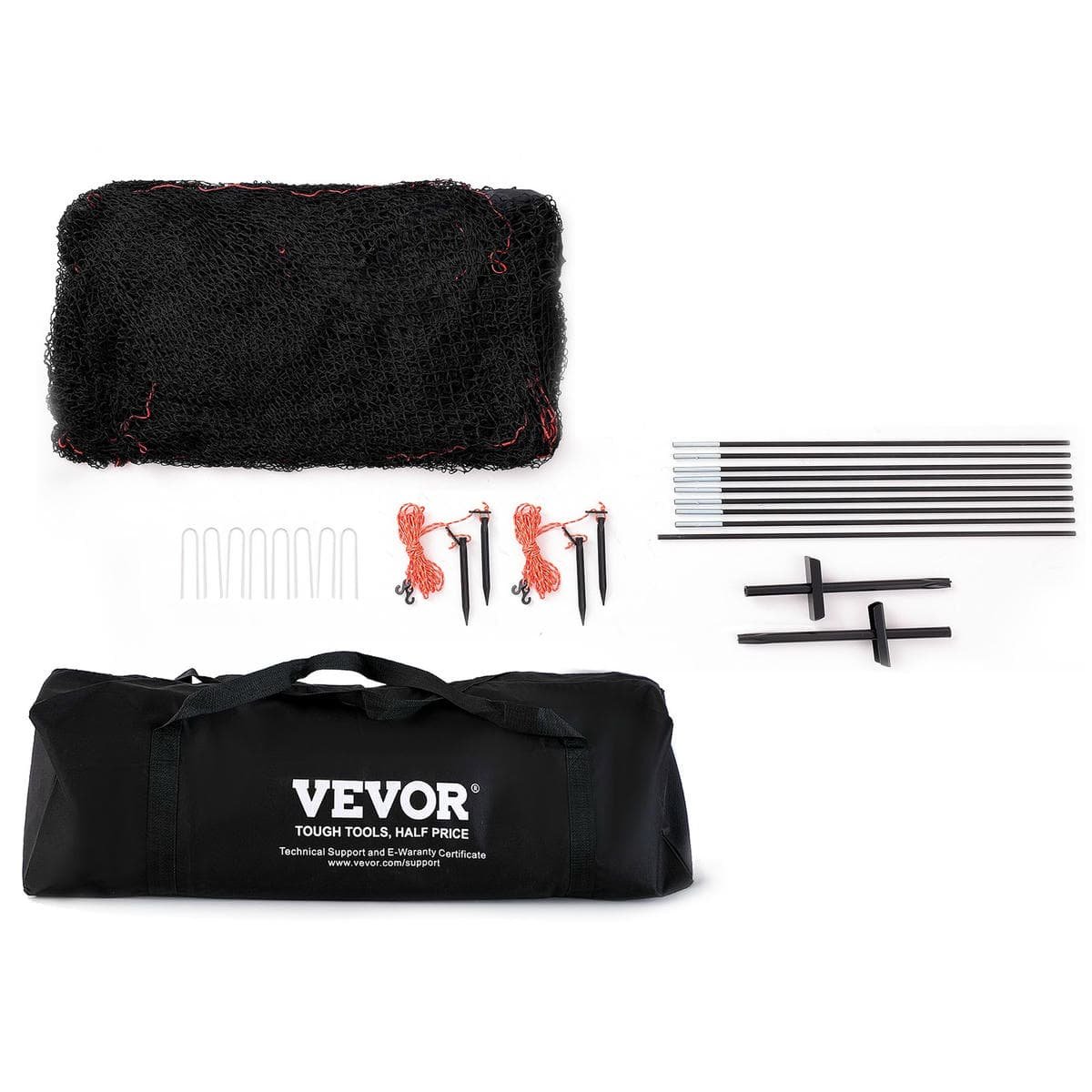 V952-BYBLXWKWBLXW771VRV0-202508011246-08.jpg VEVOR Baseball Batting Cage, Softball and Baseball Batting Cage Net and Frame, 22x12x8ft Practice Portable Cage Net with Carry Bag, Heavy Duty Enclosed Pitching Cage, for Backyard Batting Hitting Training 670CM | Fitness Equipment Store