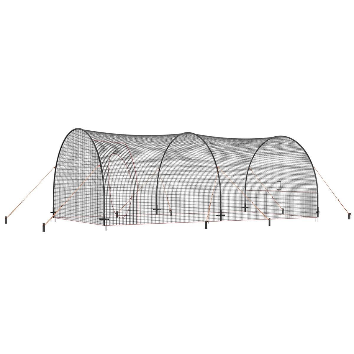 V952-BYBLXWKWBLXW771VRV0-202508011246-10.jpg VEVOR Baseball Batting Cage, Softball and Baseball Batting Cage Net and Frame, 22x12x8ft Practice Portable Cage Net with Carry Bag, Heavy Duty Enclosed Pitching Cage, for Backyard Batting Hitting Training 670CM | Fitness Equipment Store