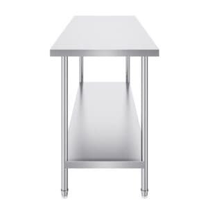 VEVOR Stainless Steel Prep Table, 24 x 72 x 34 Inch, Heavy Duty Metal Worktable with 3 Adjustable Height Levels, Commercial Workstation for Kitchen Garage Restaurant Backyard 11 VEVOR Stainless Steel Prep Table, 24 x 72 x 34 Inch, Heavy Duty Metal Worktable with 3 Adjustable Height Levels, Commercial Workstation for Kitchen Garage Restaurant Backyard | Fitness Equipment Store