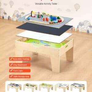 VEVOR Multi-Purpose Activity Play Table 290 Building Bricks & 30 PCS Accessories 2 VEVOR Multi-Purpose Activity Play Table 290 Building Bricks & 30 PCS Accessories | Fitness Equipment Store