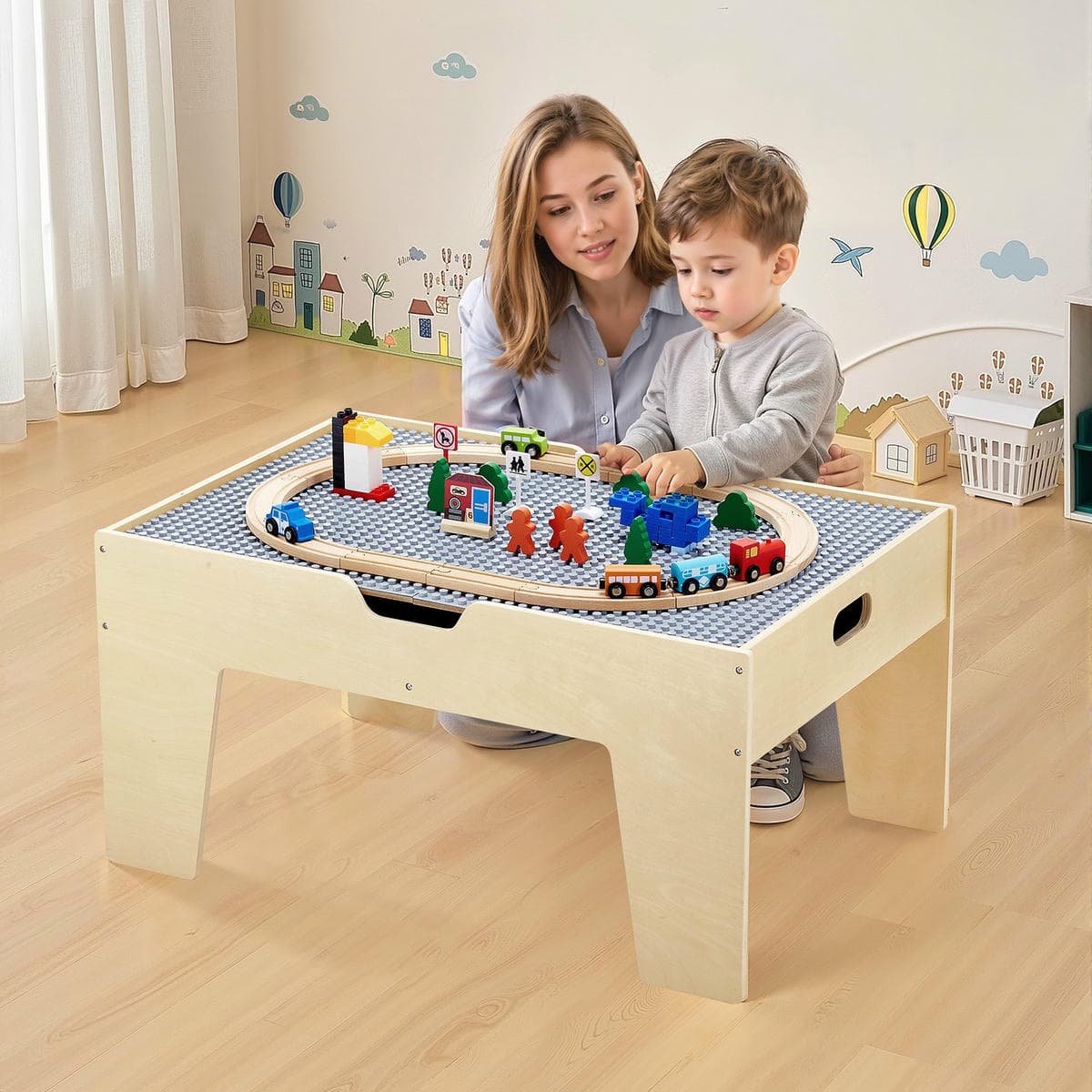 V952-CGKHCZ305216IRWXQ001V0-202508011606-07.jpg VEVOR Multi-Purpose Activity Play Table 290 Building Bricks & 30 PCS Accessories | Fitness Equipment Store