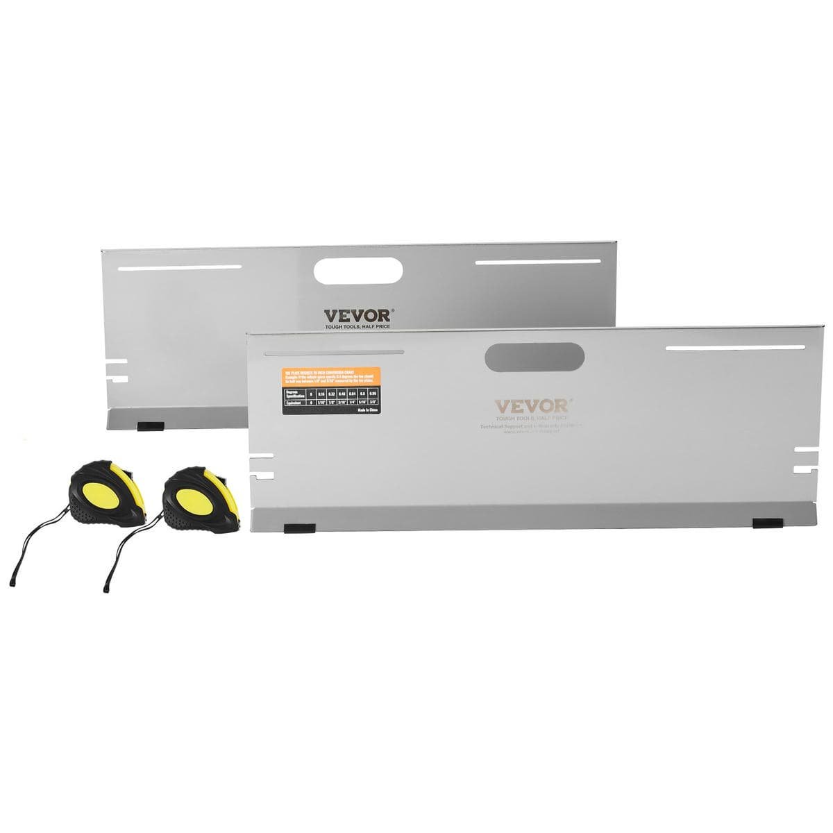 VEVOR Wheel Alignment Tool, 2-Pack Alignment Tool Toe Plates, Stainless Steel Toe Angle Measurement Tool Plate, 4 Alignment Rods and Magnetic Slots, Includes Measuring Tapes & Conversion Chart 1 VEVOR Wheel Alignment Tool, 2-Pack Alignment Tool Toe Plates, Stainless Steel Toe Angle Measurement Tool Plate, 4 Alignment Rods and Magnetic Slots, Includes Measuring Tapes & Conversion Chart