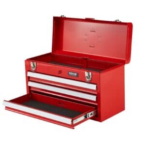 VEVOR Tool Box 520 mm Portable Metal Tool Box 3 Drawers Tool Organizer Red 10 VEVOR Tool Box 520 mm Portable Metal Tool Box 3 Drawers Tool Organizer Red | Fitness Equipment Store