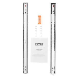 VEVOR 10 Pairs of 609.6mm Drawer Slides Side Mount Rails, Heavy Duty Full Extension Steel Track, Soft-Close Noiseless Guide Glides Cabinet Kitchen Runners with Ball Bearing, 100 Lbs Load Capacity | Fitness Equipment Store