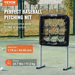 VEVOR 9 Hole Baseball Softball Pitching Net 9 Pocket Hitting Practice 28"x27" 2 VEVOR 9 Hole Baseball Softball Pitching Net 9 Pocket Hitting Practice 28"x27" | Fitness Equipment Store
