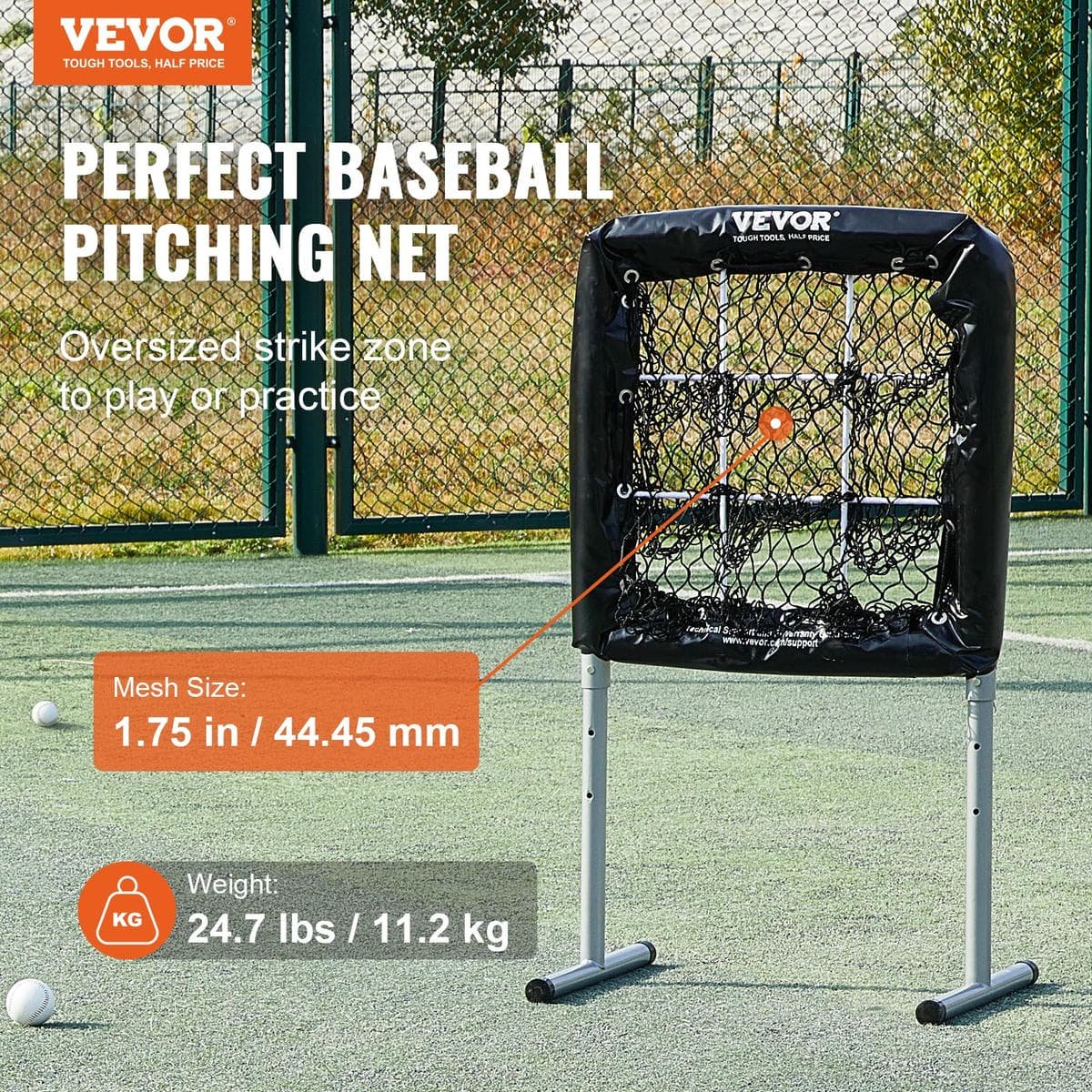 V952-DXGBQTQW2826IBCOYV0-202508011632-01.jpg VEVOR 9 Hole Baseball Softball Pitching Net 9 Pocket Hitting Practice 28"x27" | Fitness Equipment Store
