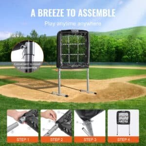 VEVOR 9 Hole Baseball Softball Pitching Net 9 Pocket Hitting Practice 28"x27" 6 VEVOR 9 Hole Baseball Softball Pitching Net 9 Pocket Hitting Practice 28"x27" | Fitness Equipment Store