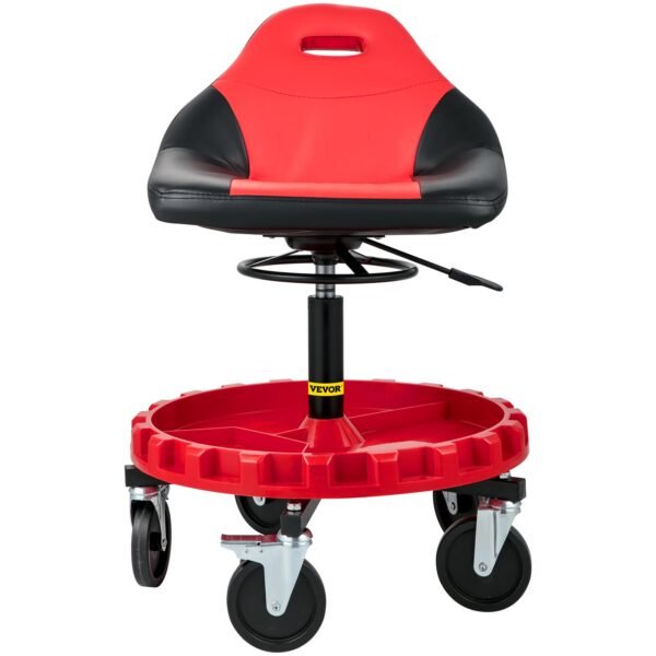 VEVOR Rolling Garage Stool 300LBS Adjustable Mechanic Work Shop Seat w/Casters | Fitness Equipment Store