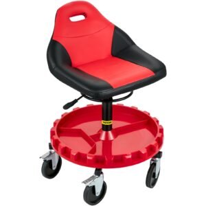 VEVOR Rolling Garage Stool 300LBS Adjustable Mechanic Work Shop Seat w/Casters | Fitness Equipment Store