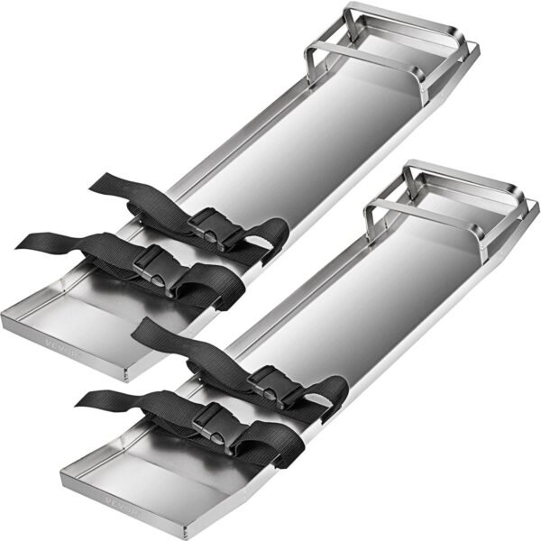 VEVOR Concrete Knee Boards 70cm x 20cm Slider Knee Boards, Kneeler Board Stainless Steel Kneeboards, Concrete Sliders Pair Moving Sliders, with Concrete Board Straps for Cement and Concrete Finishi | Fitness Equipment Store