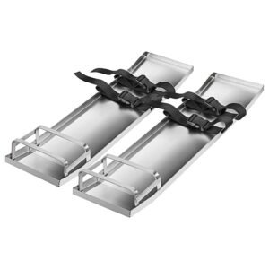 VEVOR Concrete Knee Boards 70cm x 20cm Slider Knee Boards, Kneeler Board Stainless Steel Kneeboards, Concrete Sliders Pair Moving Sliders, with Concrete Board Straps for Cement and Concrete Finishi | Fitness Equipment Store