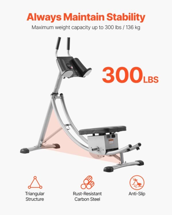 VEVOR AB Workout Machine Equipment Home Gym Core Abdominal Trainers Adjustable | Fitness Equipment Store