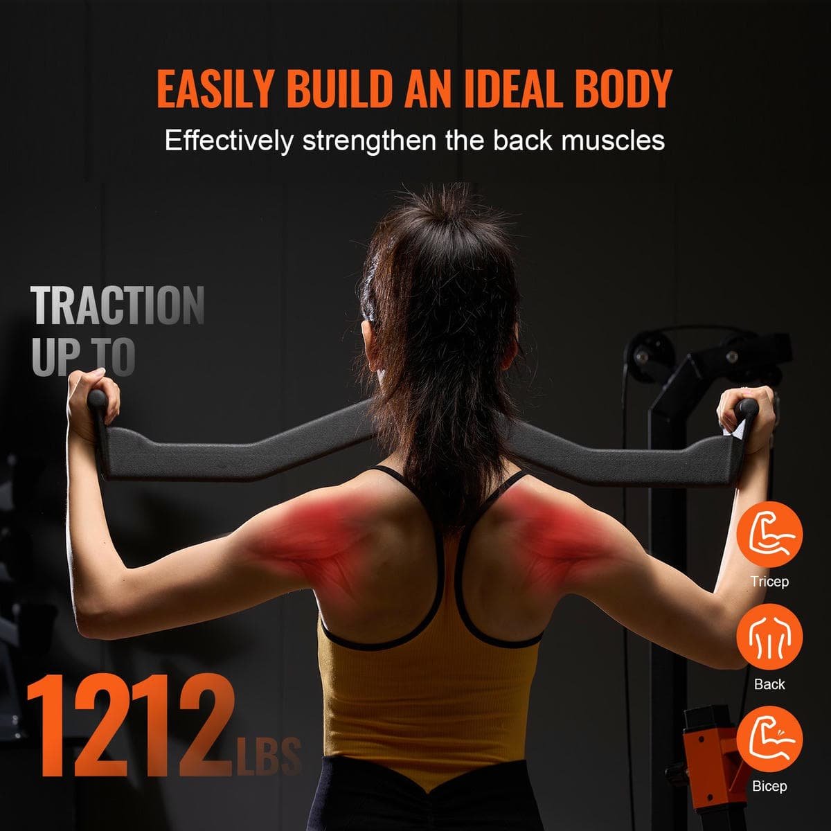 VEVOR LAT Pulldown Bar Tricep Handle Attachment V-bar Cable Machine for Home Gym 6 VEVOR LAT Pulldown Bar Tricep Handle Attachment V-bar Cable Machine for Home Gym - Image 6