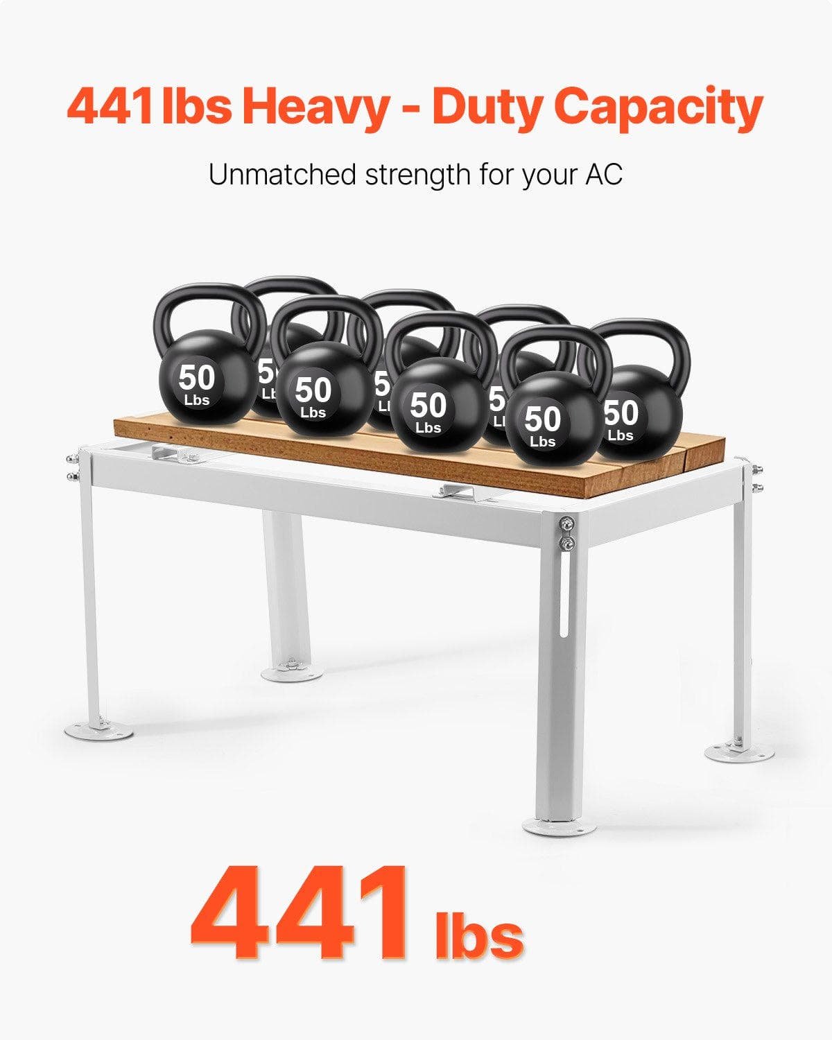 VEVOR Mini Split Ground Stand Adjustable for 9000-24000 BTU 200kg Load 2 VEVOR Mini Split Ground Stand Adjustable for 9000-24000 BTU 200kg Load - Image 2