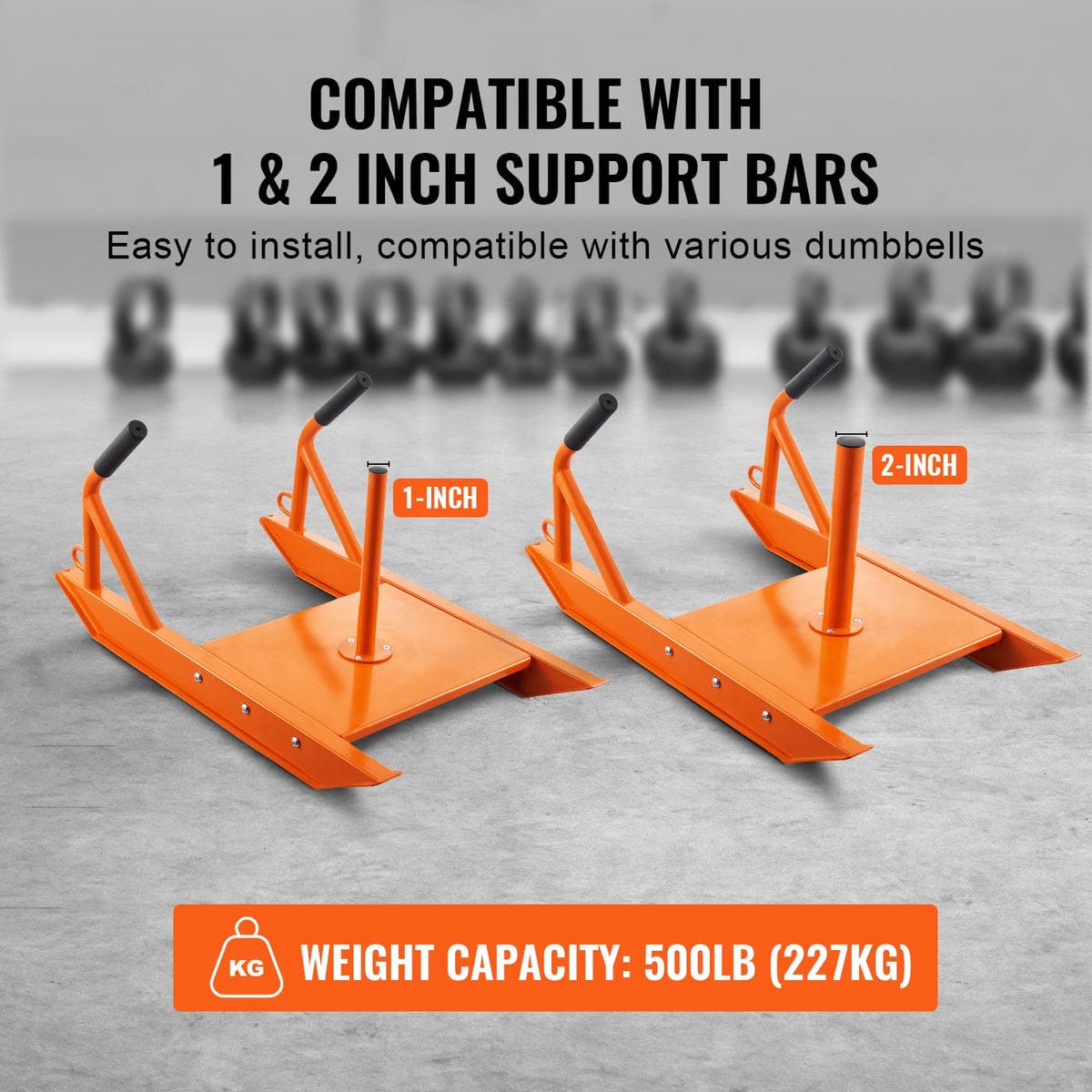 VEVOR Weight Power Pull Push Sled Fitness Strength Speed Training Sled Orange 4 VEVOR Weight Power Pull Push Sled Fitness Strength Speed Training Sled Orange - Image 4