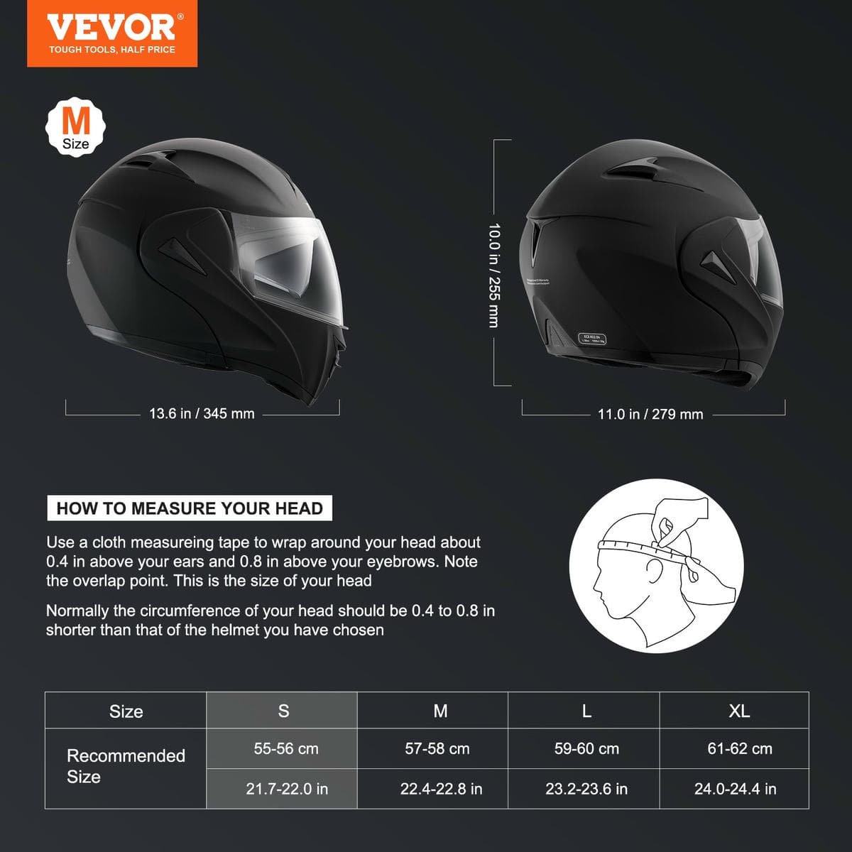 VEVOR Unmasked Motorcycle Helmet Motocross Helmet with Bluetooth Communication 2 VEVOR Unmasked Motorcycle Helmet Motocross Helmet with Bluetooth Communication - Image 2