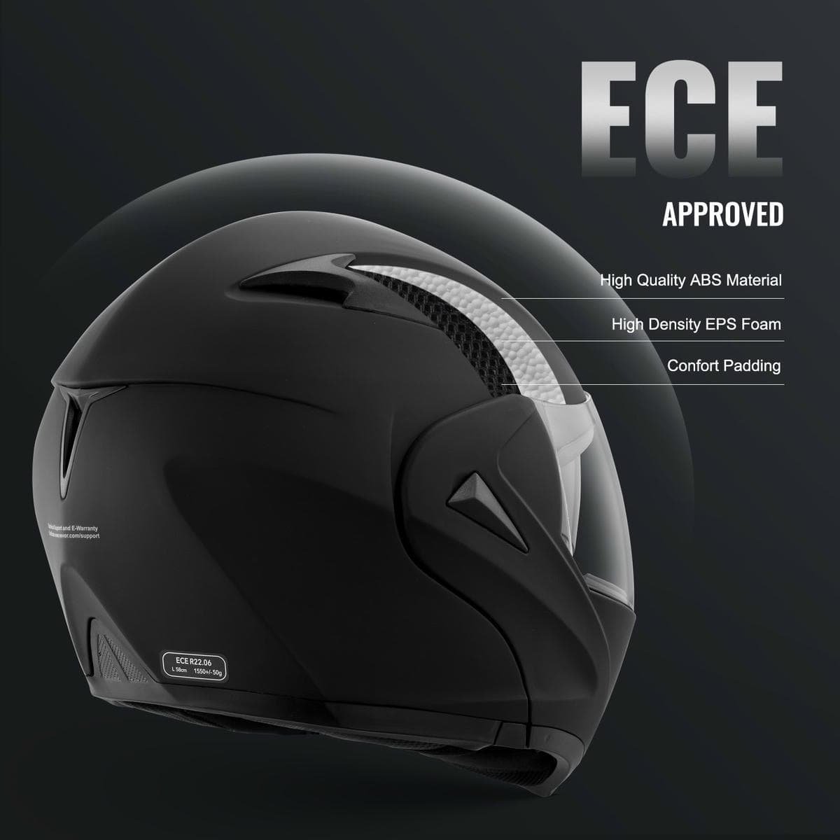 VEVOR Unmasked Motorcycle Helmet Motocross Helmet with Bluetooth Communication 3 VEVOR Unmasked Motorcycle Helmet Motocross Helmet with Bluetooth Communication - Image 3