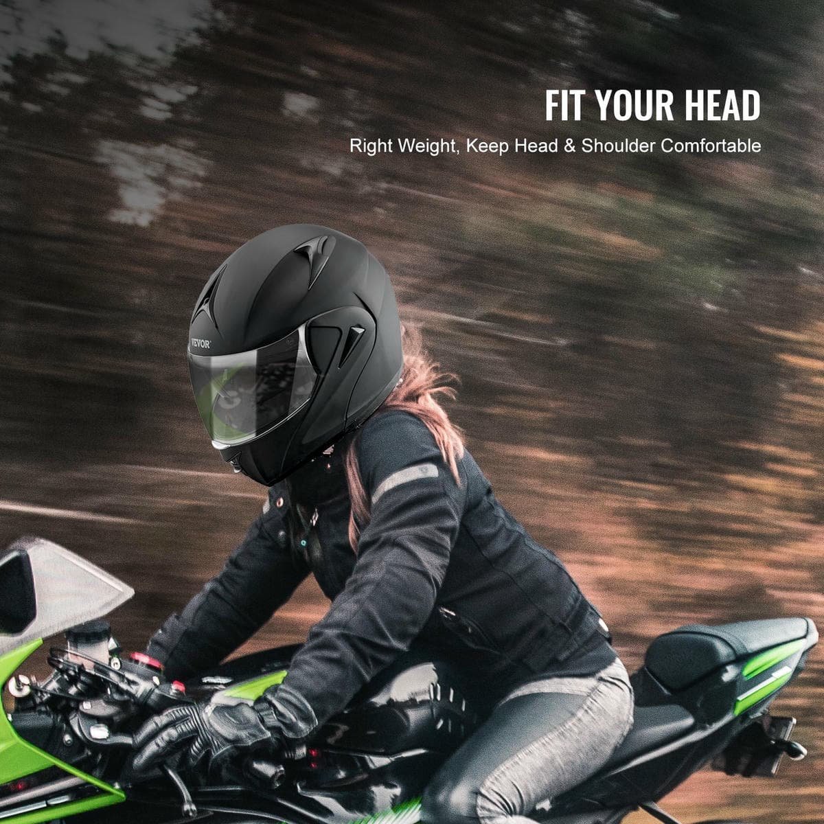 VEVOR Unmasked Motorcycle Helmet Motocross Helmet with Bluetooth Communication 5 VEVOR Unmasked Motorcycle Helmet Motocross Helmet with Bluetooth Communication - Image 5