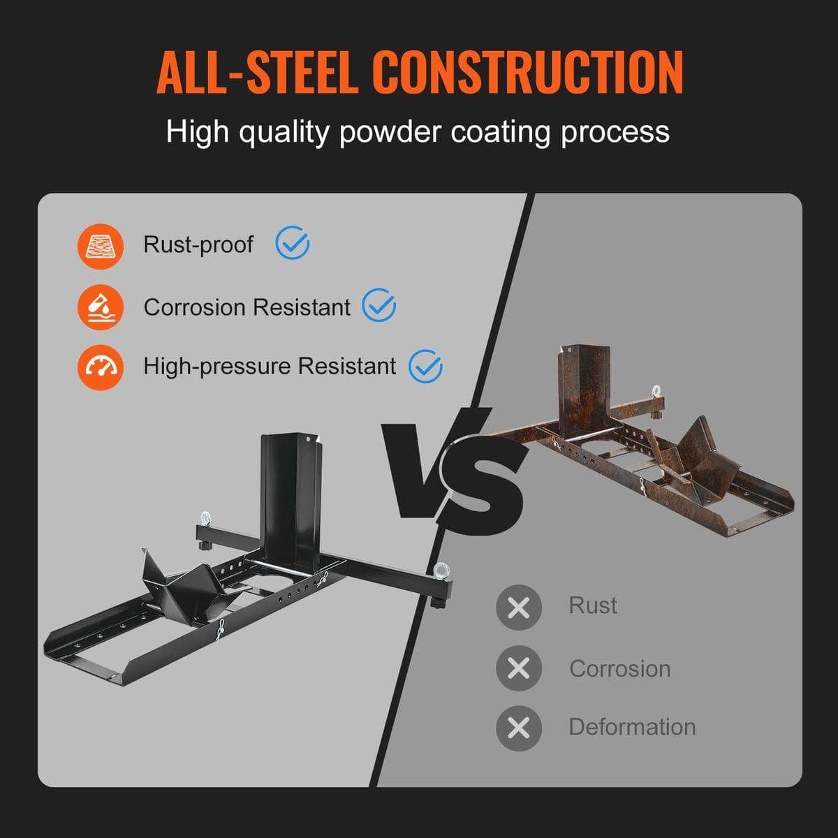 VEVOR Motorcycle Wheel Chock Upright, 816.5 kg Capacity, Heavy-duty Steel Motorcycle Front Wheel Stand with 6 Adjustable Holes, For 381-558.8 mm Off-Road Motorcycles, Standard Motorcycles 5 VEVOR Motorcycle Wheel Chock Upright, 816.5 kg Capacity, Heavy-duty Steel Motorcycle Front Wheel Stand with 6 Adjustable Holes, For 381-558.8 mm Off-Road Motorcycles, Standard Motorcycles - Image 5