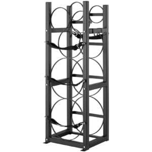 VEVOR Refrigerant Tank Rack, with 2 x 30lbs and Other 3 Small Bottle Tanks, Cylinder Tank Rack 12.79x12.99x47.12 in, Refrigerant Cylinder Rack and Holders for Freon, Gases, Oxygen, Nitrogen 10 VEVOR Refrigerant Tank Rack, with 2 x 30lbs and Other 3 Small Bottle Tanks, Cylinder Tank Rack 12.79x12.99x47.12 in, Refrigerant Cylinder Rack and Holders for Freon, Gases, Oxygen, Nitrogen | Fitness Equipment Store