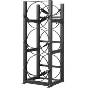 VEVOR Refrigerant Tank Rack, with 3 x 30lbs Bottle Tanks, Cylinder Tank Rack 12.79x12.99x33.07 in, Refrigerant Cylinder Rack Gas Cylinder Racks and Holders for Freon, Gases, Oxygen, Nitrogen 10 VEVOR Refrigerant Tank Rack, with 3 x 30lbs Bottle Tanks, Cylinder Tank Rack 12.79x12.99x33.07 in, Refrigerant Cylinder Rack Gas Cylinder Racks and Holders for Freon, Gases, Oxygen, Nitrogen | Fitness Equipment Store