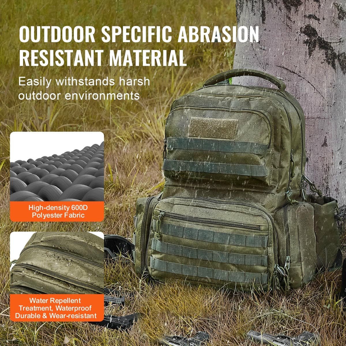 V952-SQBLS422348CMM4IRV0-202508020040-04.jpg VEVOR Tactical Range Backpack for 6 Pistols Gun Backpack Green | Fitness Equipment Store