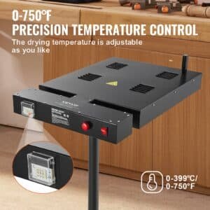 VEVOR Flash Dryer, 16 x 16 inch Flash Dryer for Screen Printing, 0-750‚Ñâ Temperature Control, High Power Silk Screen Printing Dryer with Height Adjustable Stand, 360¬∞ Rotation, T-Shirt Curing Machine | Fitness Equipment Store