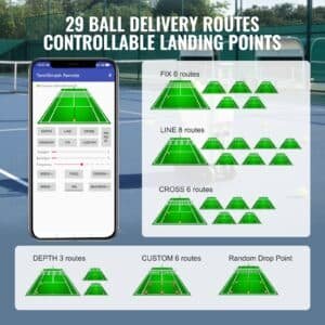 VEVOR Tennis Ball Machine Automatic Portable Ball Launcher Training Practice 3 VEVOR Tennis Ball Machine Automatic Portable Ball Launcher Training Practice | Fitness Equipment Store