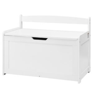 VEVOR Kids Toy Storage Bench Wooden Toy Box Chest 32.68 x 17.91 x 24.02" White