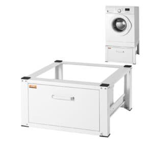 VEVOR Laundry Pedestal 686mmmW x 366mmH, Washer And Dryer Base Stand Platform Universal Fit 299kg Capacity, Heavy Duty Multi-Functional Base for Washing Machine with Drawer & Rich Accessories | Fitness Equipment Store