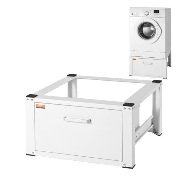 VEVOR Laundry Pedestal 686mmmW x 366mmH, Washer And Dryer Base Stand Platform Universal Fit 299kg Capacity, Heavy Duty Multi-Functional Base for Washing Machine with Drawer & Rich Accessories | Fitness Equipment Store