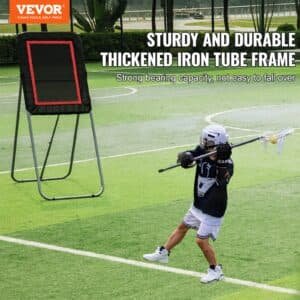 VEVOR Folding Lacrosse Rebounder for Backyard, 3x4 Ft Volleyball Bounce Back Net, Pitchback Throwback Baseball Softball Return Training Screen, Adjustable Angle Shooting Practice Training Wall, Black 2 VEVOR Folding Lacrosse Rebounder for Backyard, 3x4 Ft Volleyball Bounce Back Net, Pitchback Throwback Baseball Softball Return Training Screen, Adjustable Angle Shooting Practice Training Wall, Black | Fitness Equipment Store