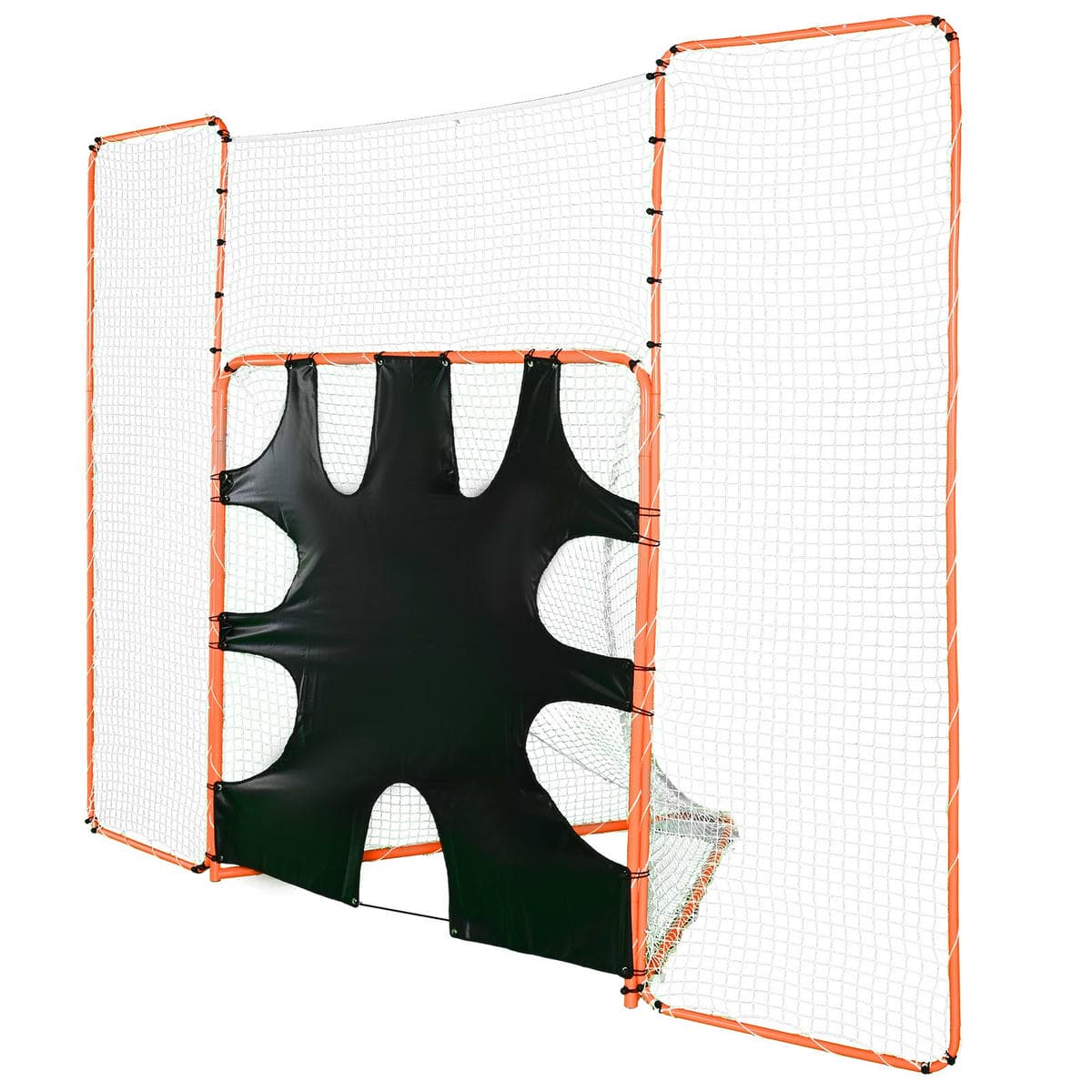 VEVOR 3-IN-1 Lacrosse Goal with Backstop and Target,3.7mx2.7m Lacrosse Net, Steel Frame Backyard Lacrosse Rebounder Equipment, Quick & Easy Setup Training Net, Perfect for Youth Adult Training, Orange 10 VEVOR 3-IN-1 Lacrosse Goal with Backstop and Target,3.7mx2.7m Lacrosse Net, Steel Frame Backyard Lacrosse Rebounder Equipment, Quick & Easy Setup Training Net, Perfect for Youth Adult Training, Orange - Image 10