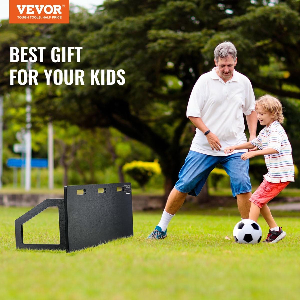 VEVOR Soccer Rebounder Board, 115x45 cm Portable Soccer Wall with 2 Angles Rebound, Foldable HDPE Kickback Rebound Board, Soccer Training Equipment for Kids and Adults, Passing & Shooting Practice 7 VEVOR Soccer Rebounder Board, 115x45 cm Portable Soccer Wall with 2 Angles Rebound, Foldable HDPE Kickback Rebound Board, Soccer Training Equipment for Kids and Adults, Passing & Shooting Practice - Image 7