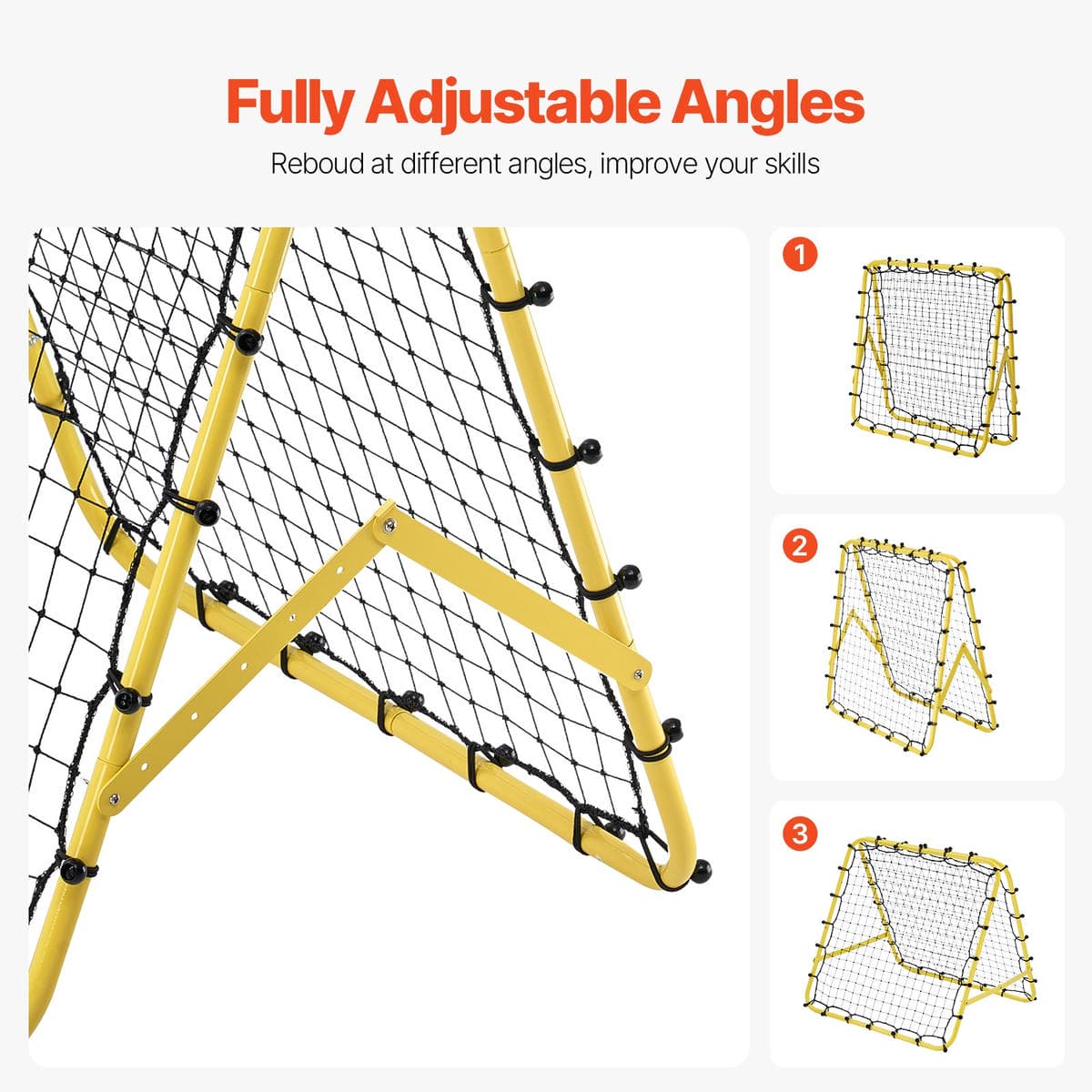 VEVOR 40"x35"x37" Soccer Rebounder Net Kick-Back Portable Football Training Gift 3 VEVOR 40"x35"x37" Soccer Rebounder Net Kick-Back Portable Football Training Gift - Image 3