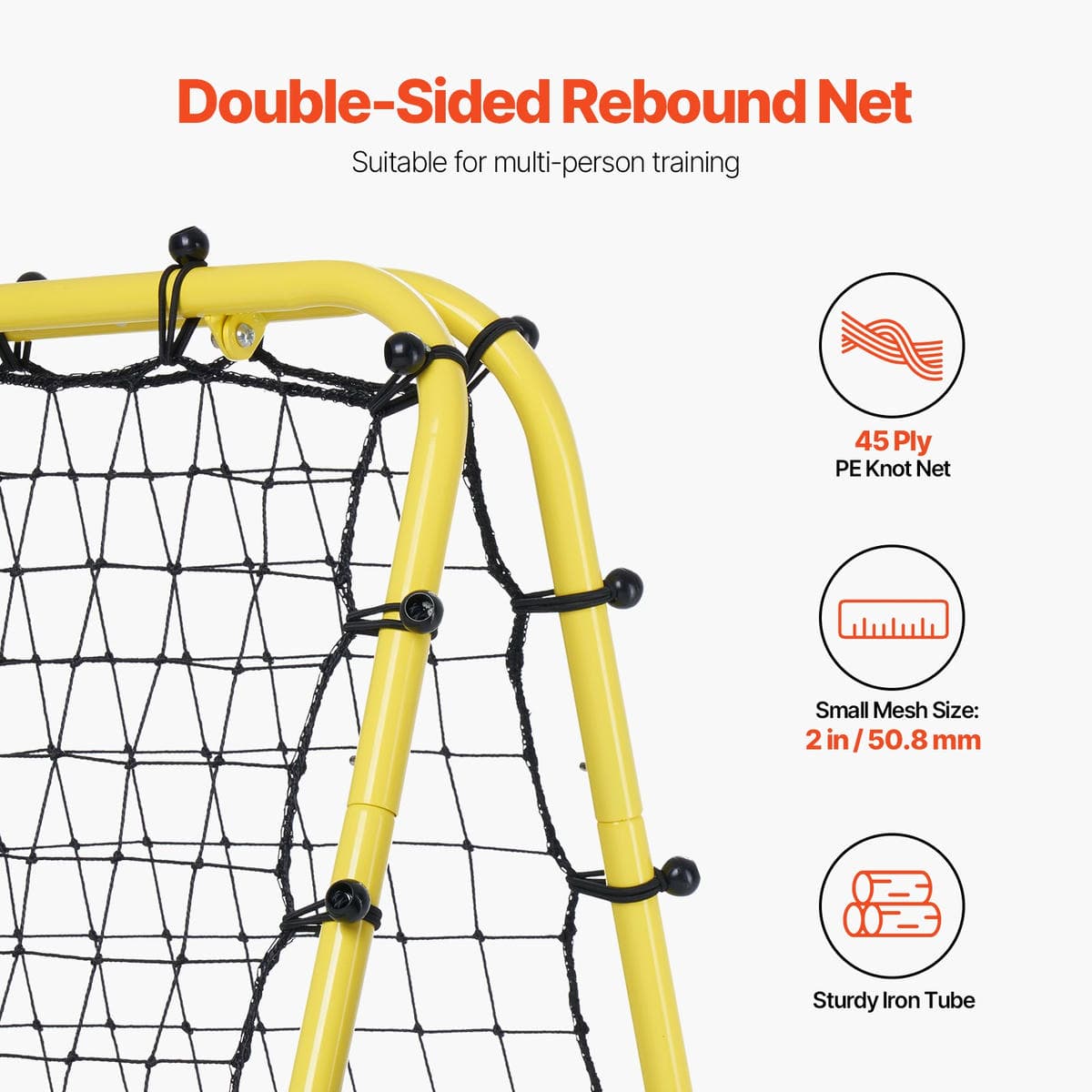 VEVOR 40"x35"x37" Soccer Rebounder Net Kick-Back Portable Football Training Gift 4 VEVOR 40"x35"x37" Soccer Rebounder Net Kick-Back Portable Football Training Gift - Image 4