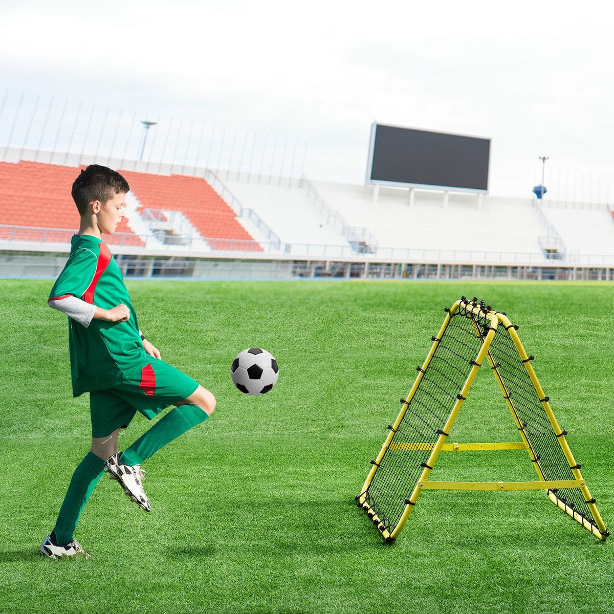 VEVOR 40"x35"x37" Soccer Rebounder Net Kick-Back Portable Football Training Gift 8 VEVOR 40"x35"x37" Soccer Rebounder Net Kick-Back Portable Football Training Gift - Image 8