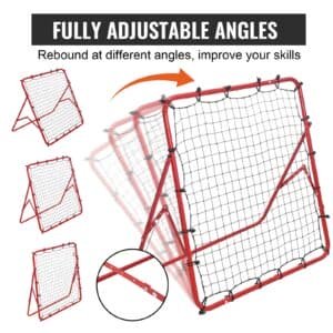 VEVOR Soccer Rebounder Rebound Net, Kick-Back 100x100 cm, Portable Football Training Gifts, Fully Adjustable Angles Goal Net, Aids & Equipment for Kids Teens & All Ages, Easy Set Up & Perfect Storage | Fitness Equipment Store