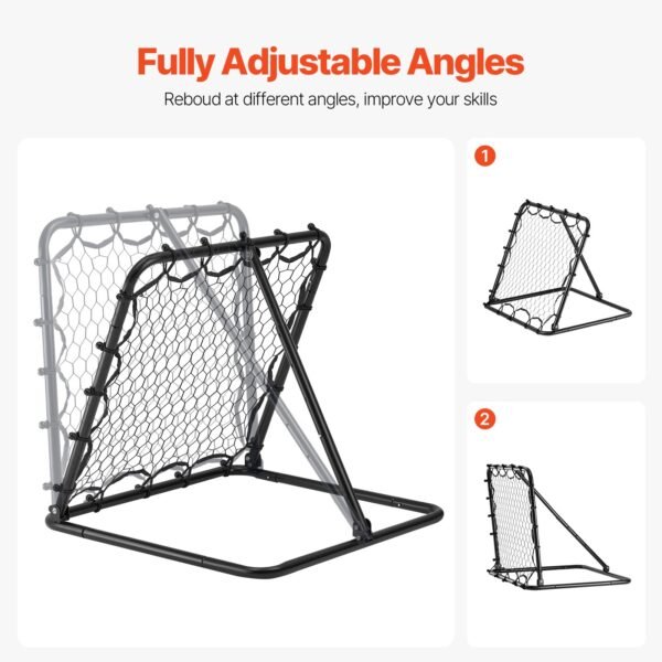 VEVOR 34"x34" Soccer Rebounder Net Kick-Back Portable Football Training Gifts | Fitness Equipment Store