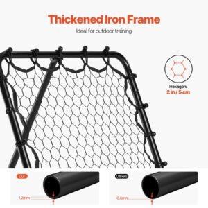VEVOR 34"x34" Soccer Rebounder Net Kick-Back Portable Football Training Gifts | Fitness Equipment Store