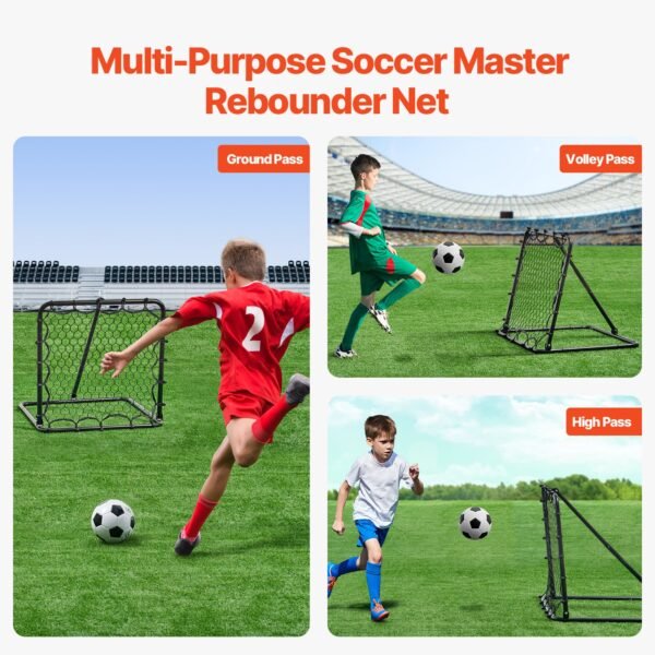 VEVOR 34"x34" Soccer Rebounder Net Kick-Back Portable Football Training Gifts | Fitness Equipment Store