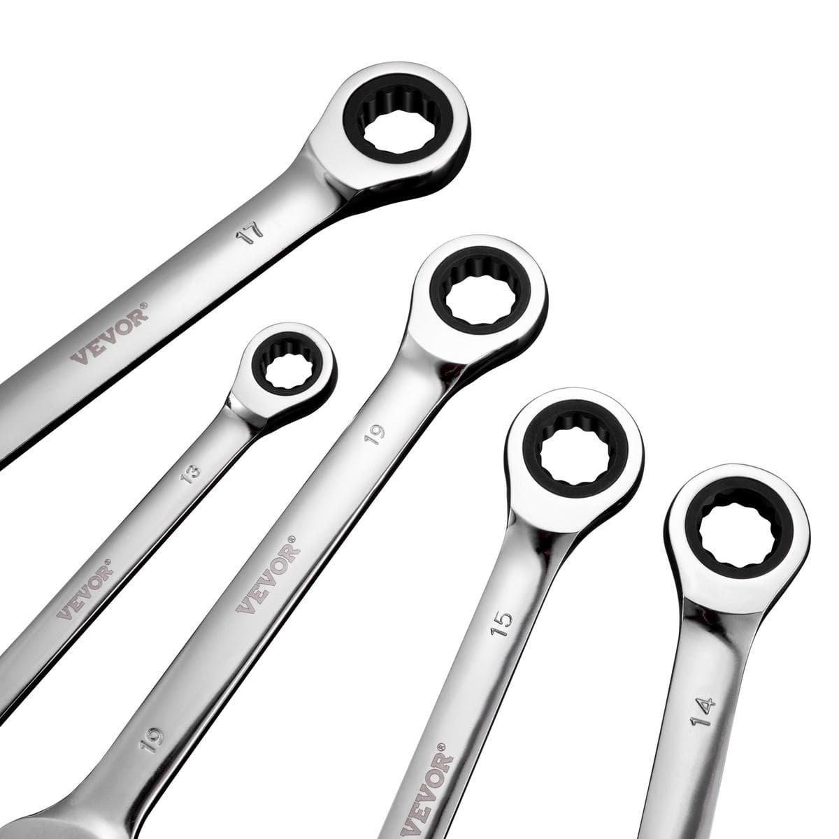 V952-ZXBSTZGDK8PCTOFDPV0-202507141322-10.jpg VEVOR Combination Wrench Set 8-Piece Metric 8 mm to 19 mm with Organizer Rack | Fitness Equipment Store