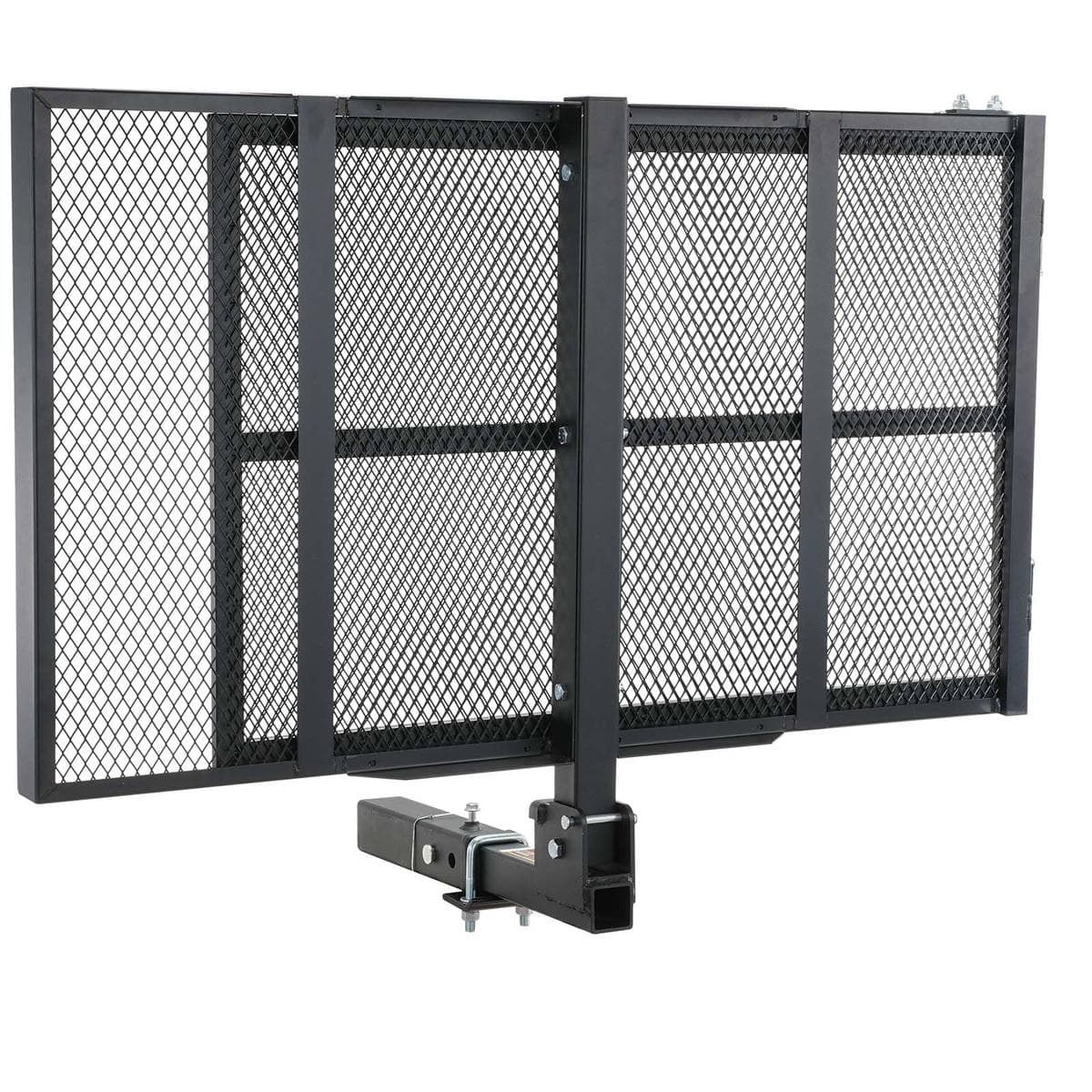 VEVOR Hitch Mount Wheelchair Carrier 45.3" x 25.6", 500LBS Mobility Scooter Carrier with Folding Ramp, Iron Trailer Hitch Rack Basket with Stabilizer, Straps, Fit 2" Hitch Receiver for SUV Van Car 9 VEVOR Hitch Mount Wheelchair Carrier 45.3" x 25.6", 500LBS Mobility Scooter Carrier with Folding Ramp, Iron Trailer Hitch Rack Basket with Stabilizer, Straps, Fit 2" Hitch Receiver for SUV Van Car - Image 9