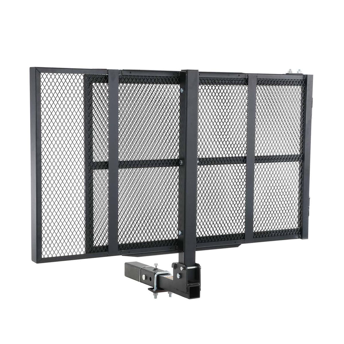 VEVOR Hitch Mount Wheelchair Carrier 45.3" x 25.6", 500LBS Mobility Scooter Carrier with Folding Ramp, Iron Trailer Hitch Rack Basket with Stabilizer, Straps, Fit 2" Hitch Receiver for SUV Van Car 11 VEVOR Hitch Mount Wheelchair Carrier 45.3" x 25.6", 500LBS Mobility Scooter Carrier with Folding Ramp, Iron Trailer Hitch Rack Basket with Stabilizer, Straps, Fit 2" Hitch Receiver for SUV Van Car - Image 11