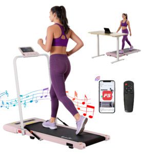 Everfit Treadmill Electric Walking Pad Under Desk Home Gym Fitness 400mm Pink