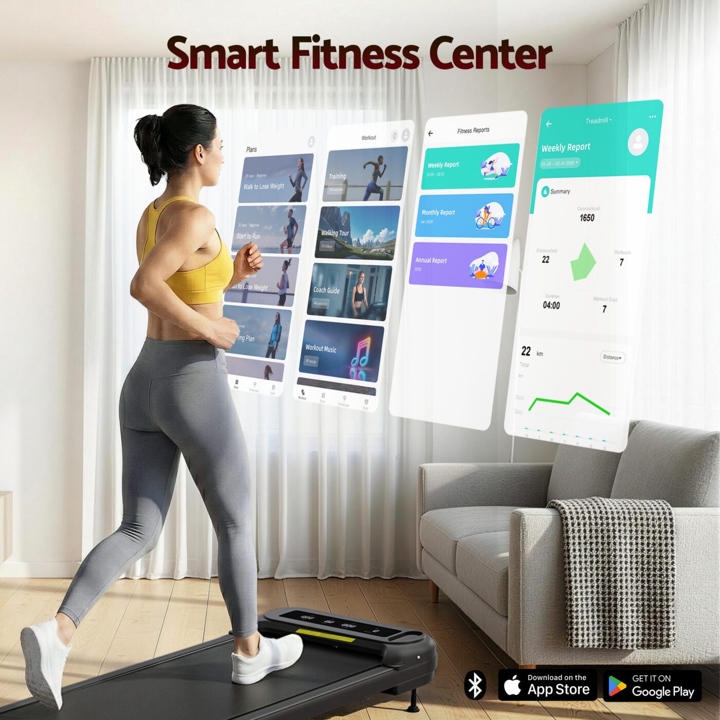 Everfit Treadmill Electric Walking Pad with Incline Under Desk Home Gym Black 3 Everfit Treadmill Electric Walking Pad with Incline Under Desk Home Gym Black - Image 3