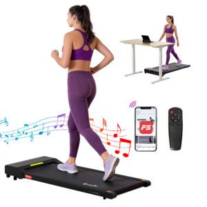 Everfit Treadmill Electric Walking Pad Under Desk Home Gym Fitness 400mm Black
