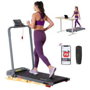 Everfit Treadmill Electric Walking Pad with Incline Foldable for Home Gym Grey