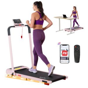 Everfit Treadmill Electric Walking Pad with Incline Foldable for Home Gym Pink